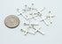 Set of 10, silver cross charm, 24mm x 14mm, 1 set.